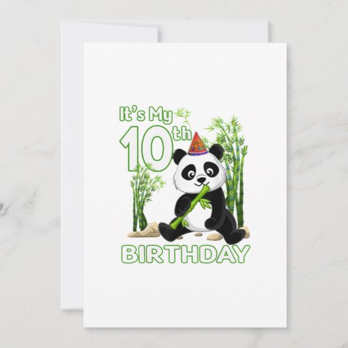 10th Birthday Gifts 10 Years Old Party Animal Pand Invitation