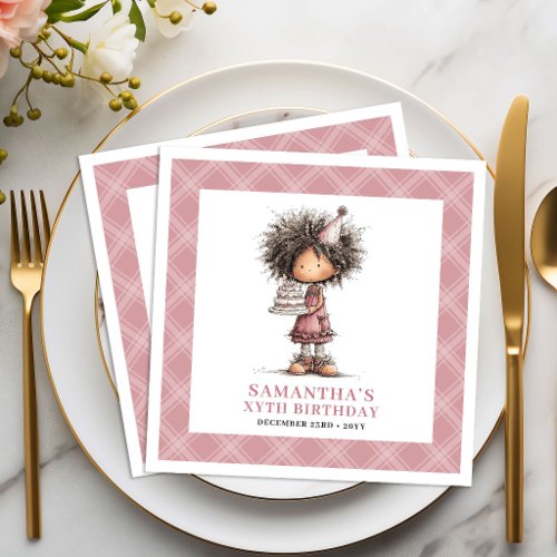 10th Birthday Girl Funny Whimsical Quirky Napkins