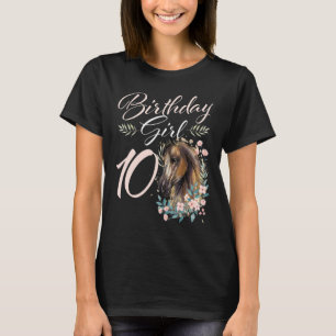 10th Birthday Girl Horse 10 Years Old Bday T-Shirt