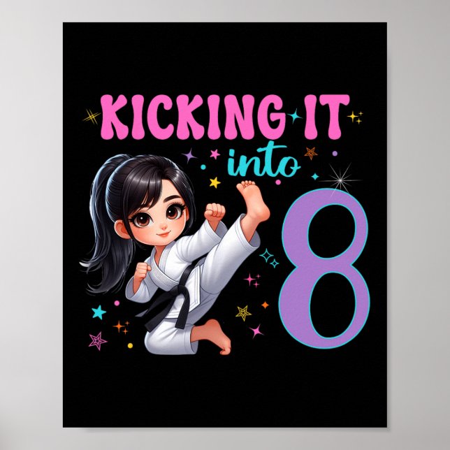 10th Birthday Girl-martial Arts Party Karate Taekw Poster (Front)