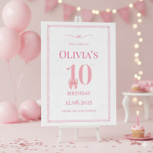 10th Birthday Girl Welcome Party Foam Board