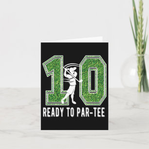 10th Birthday Golfer Boy Ten Year Old Golf Player  Card