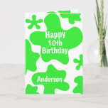 10th Birthday Green Slime Card<br><div class="desc">This is a very slimy green slime 10th birthday card with green slime on the front, inside and some on the back to add some slime fun on any kid's birthday! Make sure to see photos of this fun slime birthday card for the birthday boy or birthday girl. You will...</div>