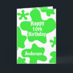 10th Birthday Green Slime Card<br><div class="desc">This is a very slimy green slime 10th birthday card with green slime on the front, inside and some on the back to add some slime fun on any kid's birthday! Make sure to see photos of this fun slime birthday card for the birthday boy or birthday girl. You will...</div>