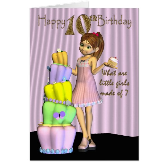 10th-birthday-happy-birthday-card-little-girl-wit-zazzle