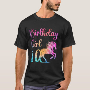10th Birthday Horse 10 Year Old Girl Birthday Hors T-Shirt