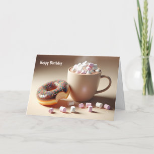 10th Birthday Hot Cocoa And Donut Card