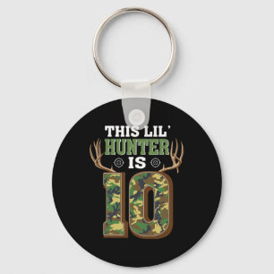 10th Birthday Hunting Deer 10 Year Old Hunter Keychain