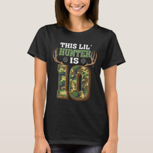 10th Birthday Hunting Deer 10 Year Old Hunter  T-Shirt