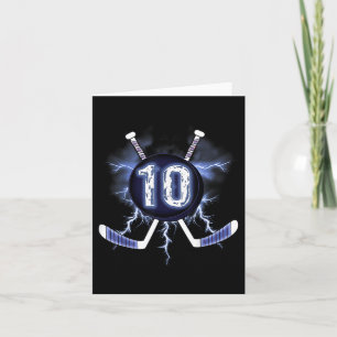 10th Birthday - Ice Hockey 10 Years Old Card