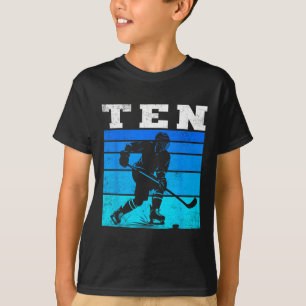 10th Birthday Ice Hockey Boys Ten Hockey Birthday T-Shirt