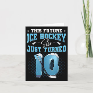10th Birthday Ice Hockey  Card
