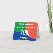 10th Birthday Invitation