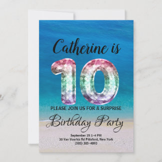 10th birthday invitation