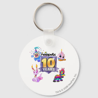 10th Birthday Logo Keychain