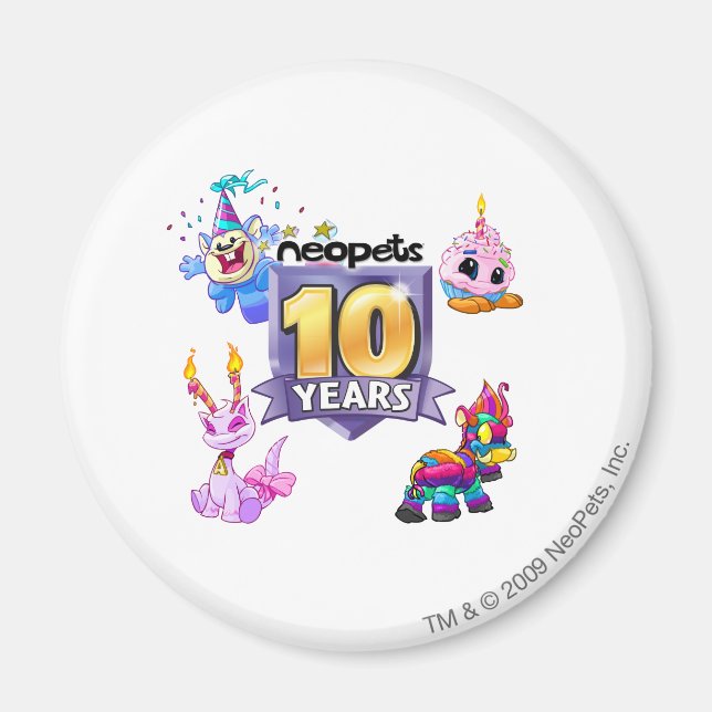 10th Birthday Logo Magnet (Front)
