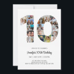 10th Birthday Number 10 Custom Photo Collage Invitation<br><div class="desc">Mark ten years of wonderful memories and adventures with this captivating 10th Birthday Number Photo Collage. This customizable template is the perfect blend of creativity and sentiment, allowing you to create a truly memorable gift for your loved one's special day. Capture the essence of incredible years in a single masterpiece...</div>