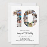 10th Birthday Number 10 Custom Photo Collage Invitation<br><div class="desc">Mark ten years of wonderful memories and adventures with this captivating 10th Birthday Number Photo Collage. This customizable template is the perfect blend of creativity and sentiment, allowing you to create a truly memorable gift for your loved one's special day. Capture the essence of incredible years in a single masterpiece...</div>