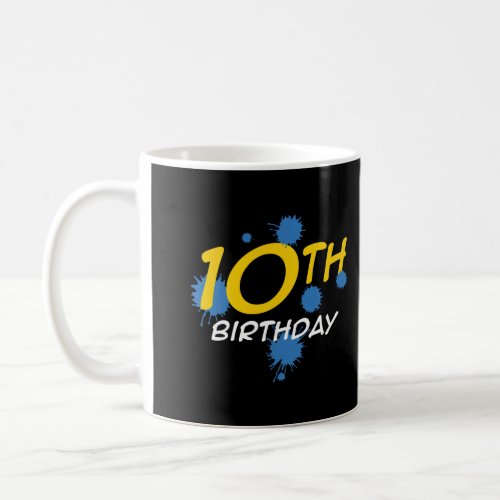 10Th Birthday Paintball 10 Year Old Party Gift For Coffee Mug