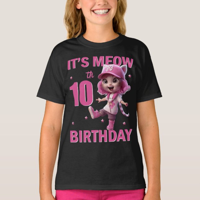10Th Birthday Party 10 Years Old Awesome Bday Cute T-Shirt (Front)