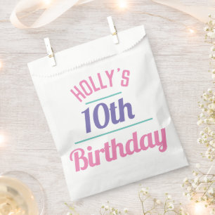 10th Birthday Party Candy Bag