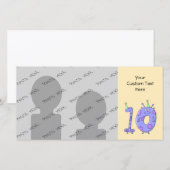 10th Birthday Party Cartoon Creatures. (Front/Back)