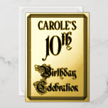 [ Thumbnail: 10th Birthday Party — Elegant Script + Custom Name Invitation ]