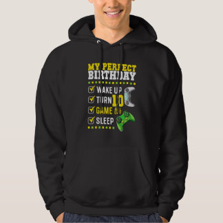 10th Birthday Party Perfect For Gamer 10 Years Old Hoodie