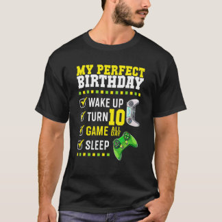 10th Birthday Party Perfect For Gamer 10 Years T-Shirt