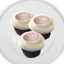 10th birthday party rose gold glitter blush pink edible frosting rounds