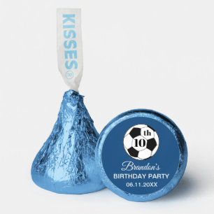 10th Birthday Party Soccer Blue Boys Sports Hershey®'s Kisses®