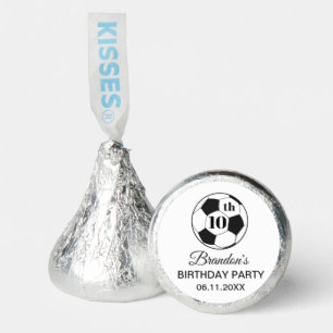 10th Birthday Party Soccer White Boys Sports Hershey®'s Kisses®