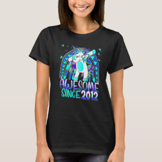 10th Birthday Rainbow 10 Year Old Dabbing Unicorn T-Shirt