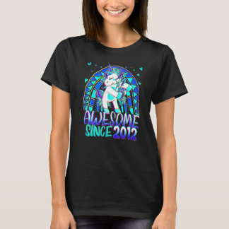 10th Birthday Rainbow 10 Year Old Flossing Unicorn T-Shirt