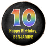 [ Thumbnail: 10th Birthday - Rainbow Spectrum Pattern Number 10 ]
