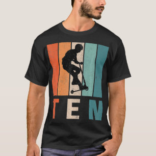 10th Birthday Retro Gift Stunt Scooter Boys Kid 10 T-Shirt