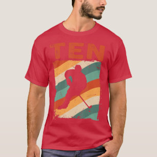 10th Birthday Retro Ice Hockey 10 Years Old Boy Gi T-Shirt