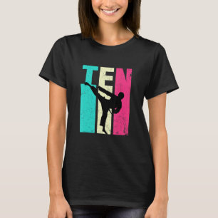 10th Birthday Retro Karate Taekwondo 10 Years Old T-Shirt