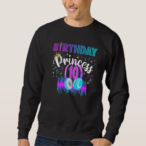 10th Birthday Rockstar Theme Music Party Karaoke G Sweatshirt