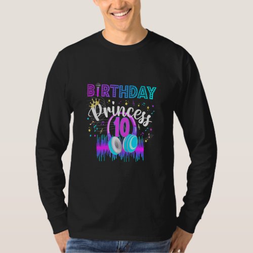 10th Birthday Rockstar Theme Music Party Karaoke G T_Shirt