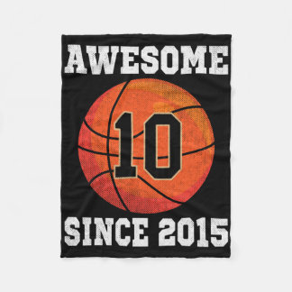 10th Birthday Sketll Lover 10 Years Old Vintage Sp Fleece Blanket