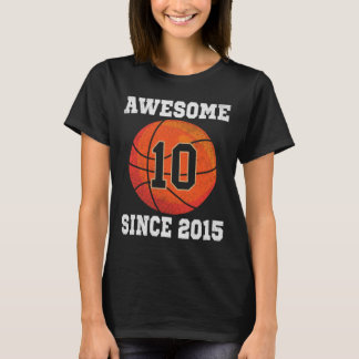 10th Birthday Sketll Lover 10 Years Old Vintage Sp T-Shirt