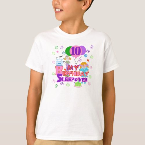 10th Birthday Sleepover T_Shirt