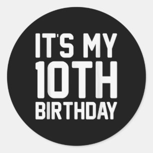 10th Birthday Soccer Player Boy Party Celebration  Classic Round Sticker