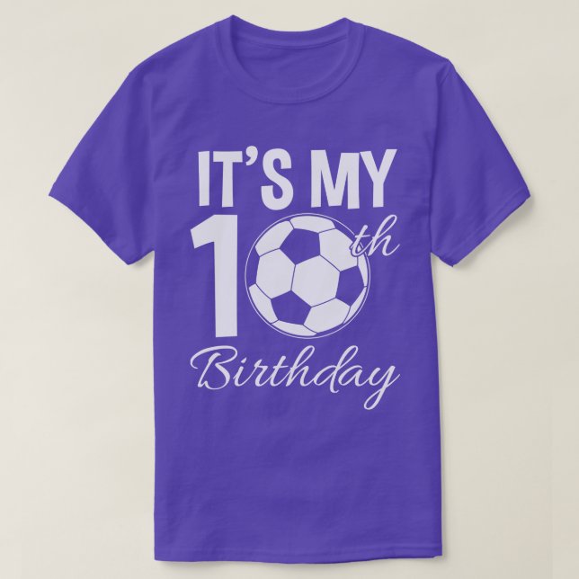 10th Birthday Soccer T-Shirt (Design Front)