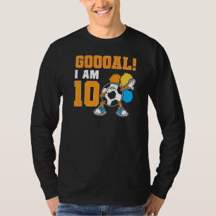 10th Birthday Soccer Themed Birthday Party 10 Year T-Shirt