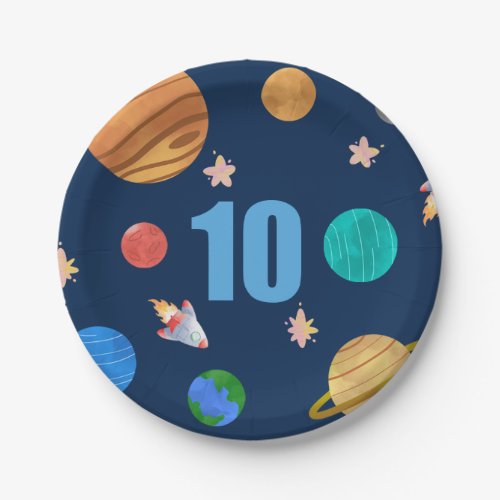 10th Birthday Solar System Planets Paper Plates