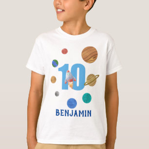10th Birthday Solar System Planets T-Shirt