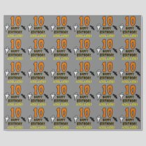10th Birthday: Spooky Halloween Theme, Custom Name Wrapping Paper