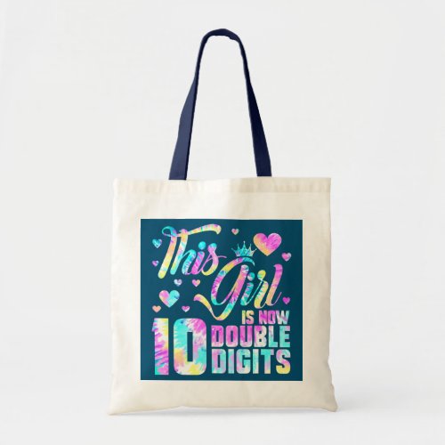 10th Birthday This Girl Is Now 10 Double Digits Tote Bag